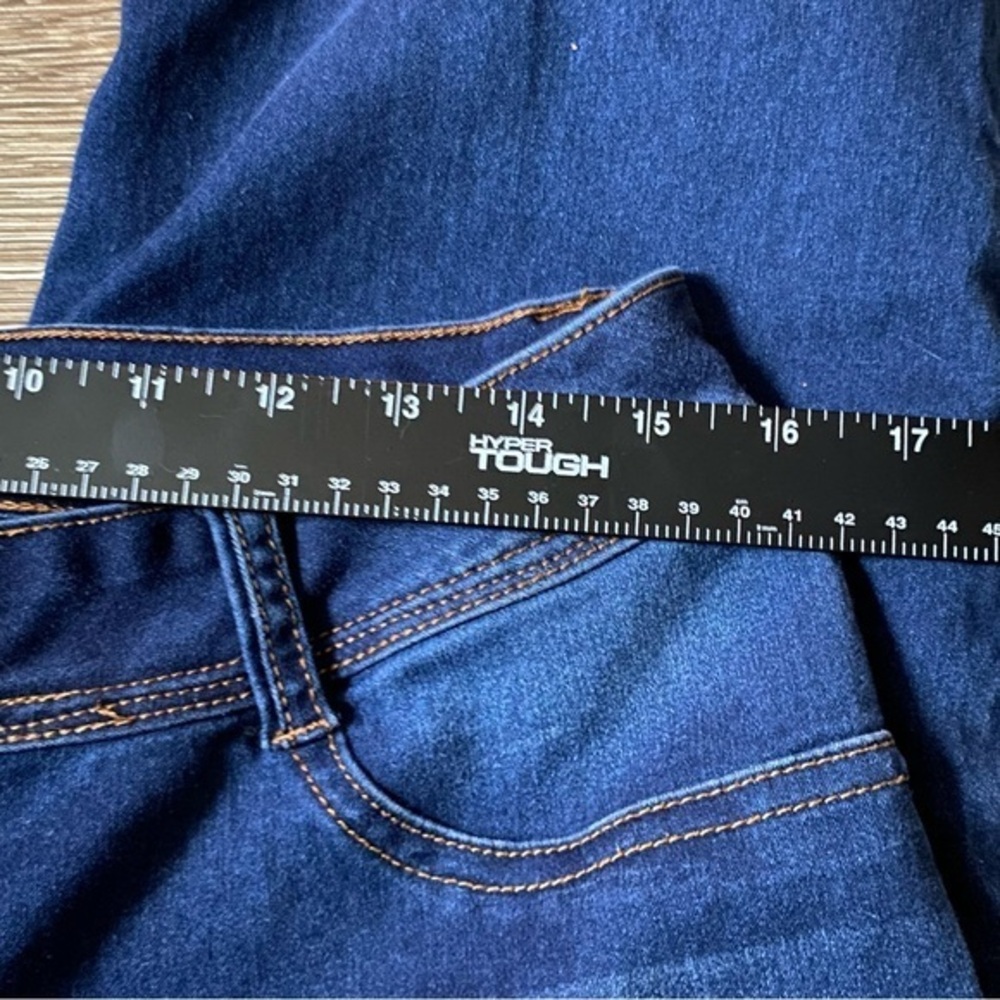 Signature Boot Cut Jeans Jegging Women’s Size 12 Long Blue Dark Wash - Picture 12 of 14